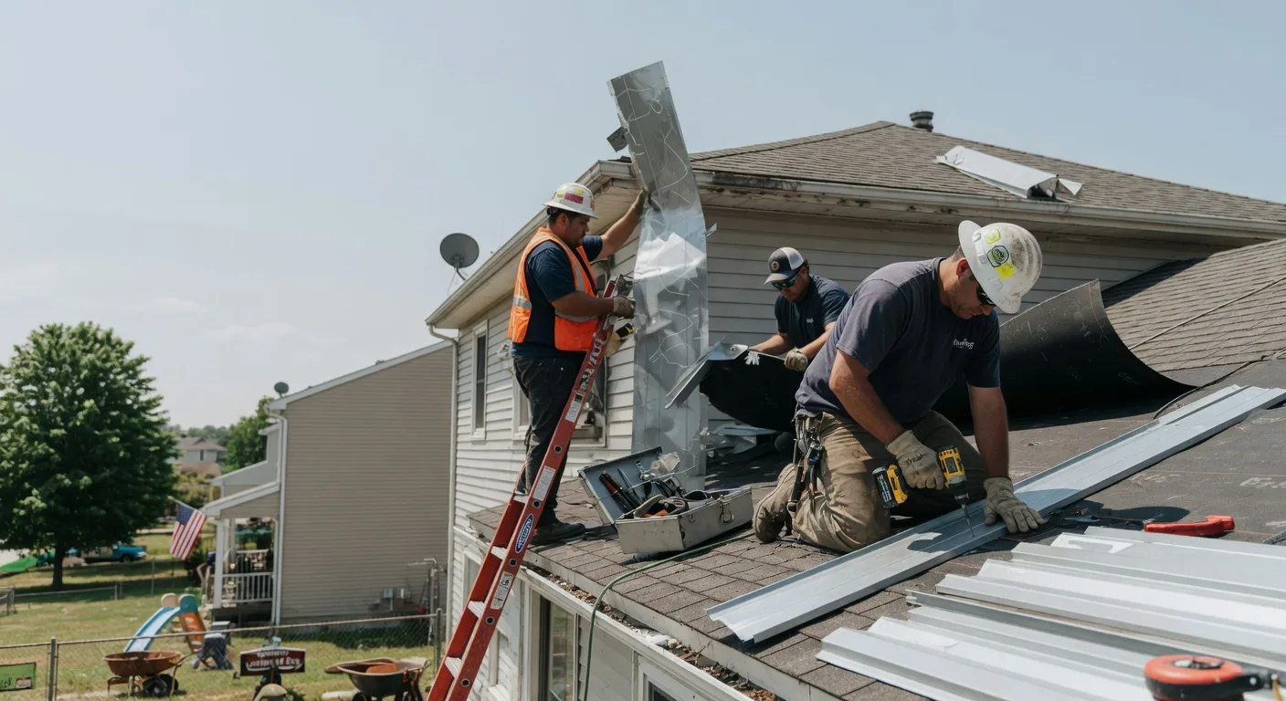 Storm Damage Metal Roof Repair in Saint Nazianz, WI
